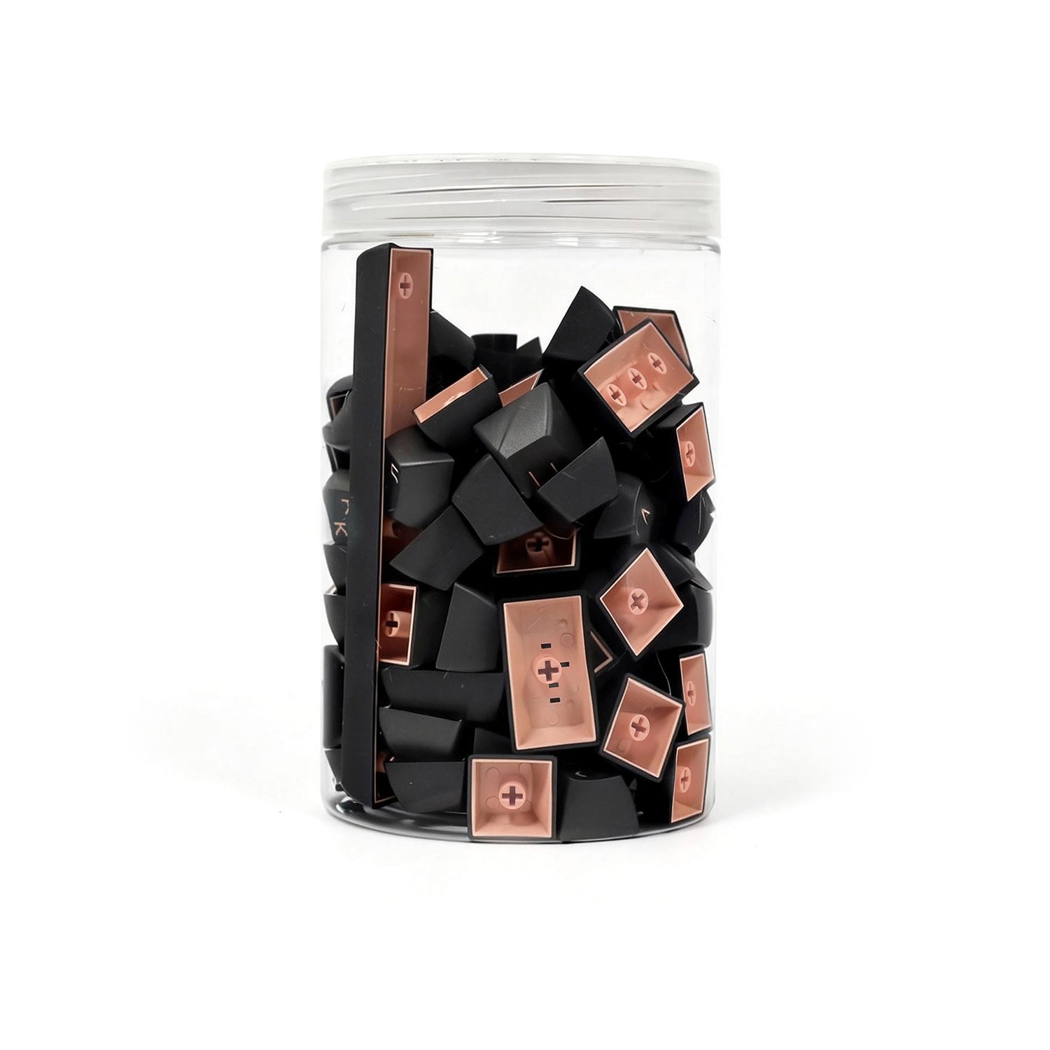 Akko Black Pink Cyrillic Keycap Set (110-key) Jar Packaging