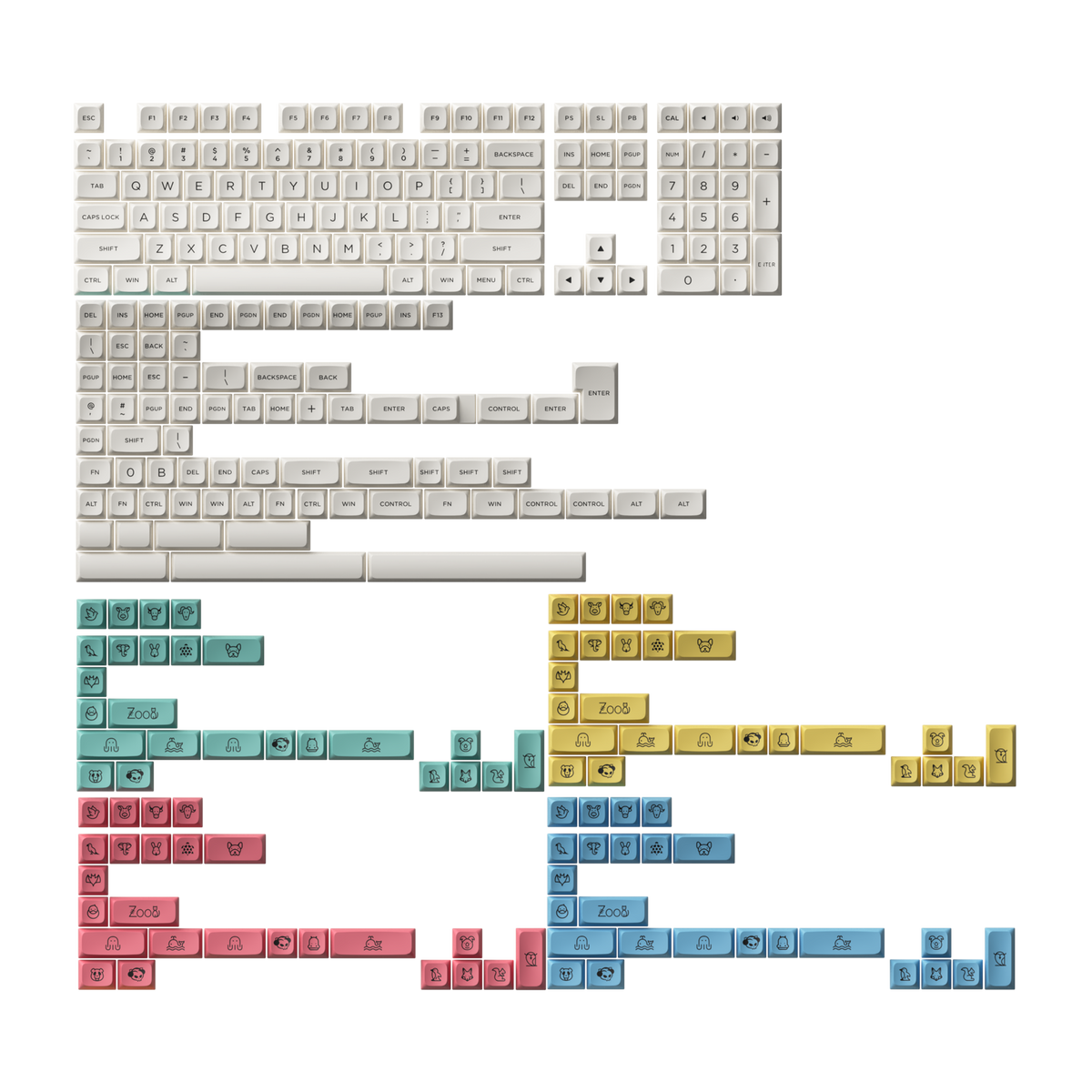 トップス akko WOB Building Blocks Keycap Set(282-Key) | Akko Official