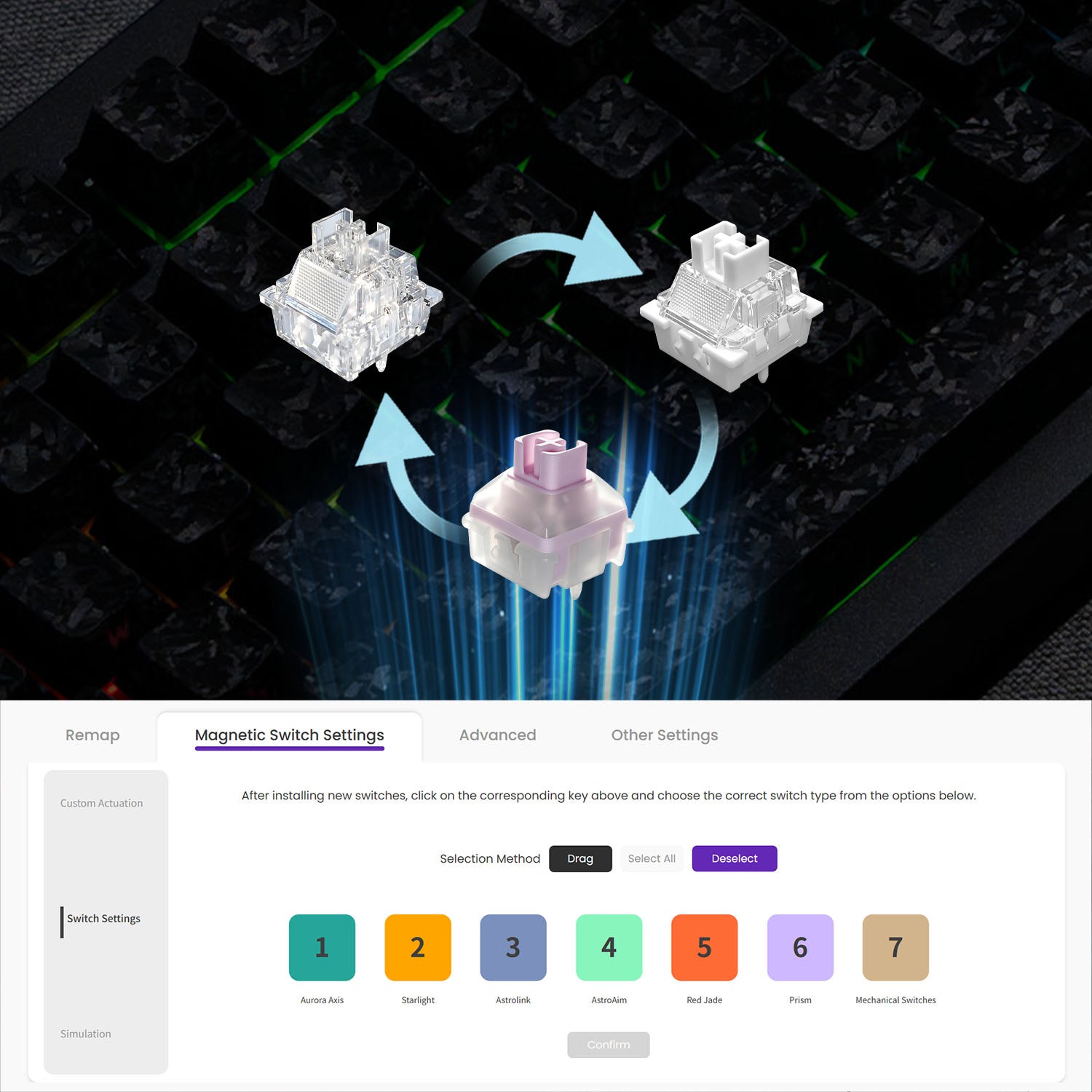 Akko 5075 V5 TMR Magnetic Keyboard Cross Compatible with Mainstream Magnetic Switches