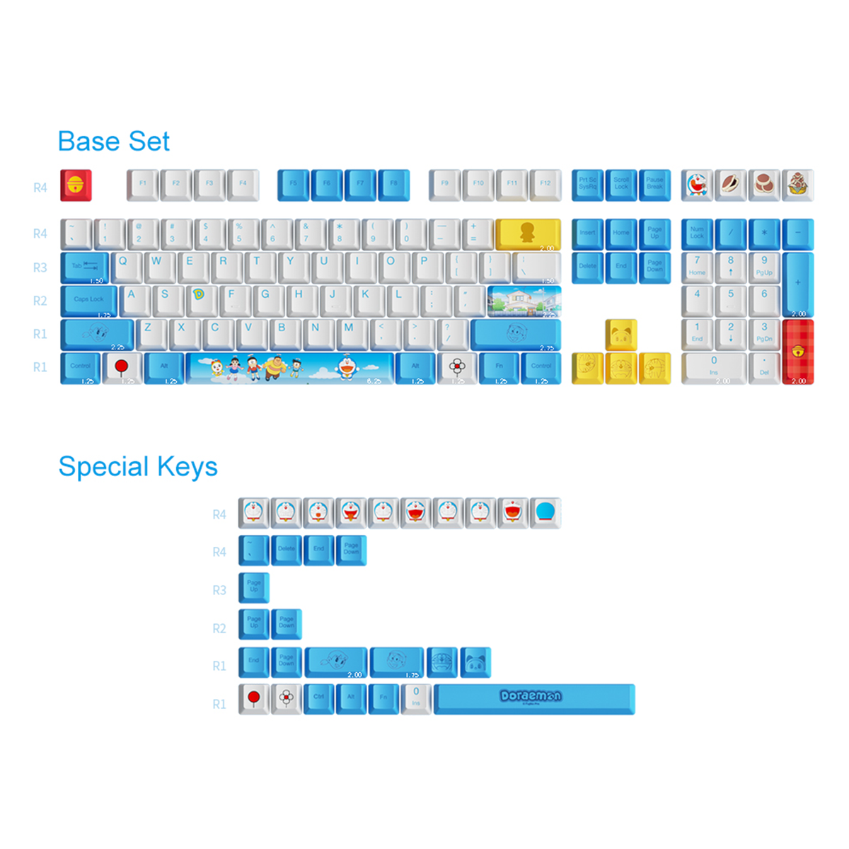 Akko Doraemon Keycap Set(138-key) | AKKO EU