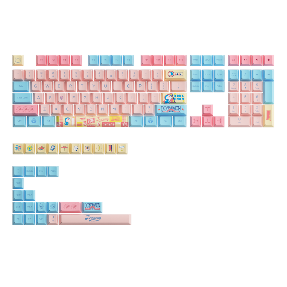 Akko Doraemon Macaron Keycap Set(136-key) | AKKO EU