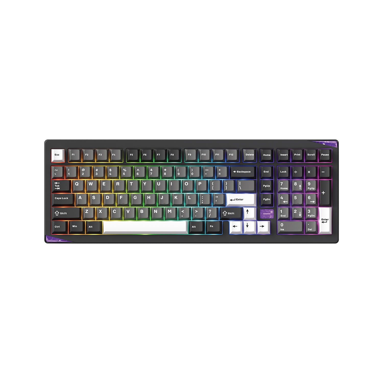 Akko Gem 02 VIA Custom Mechanical Keyboard Black Silver