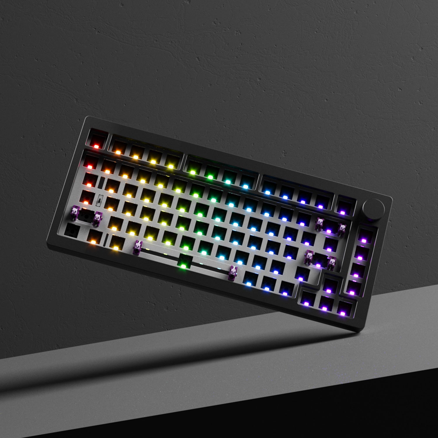 RGB backlit of Black MonsGeek M1 V3 QMK DIY Kit