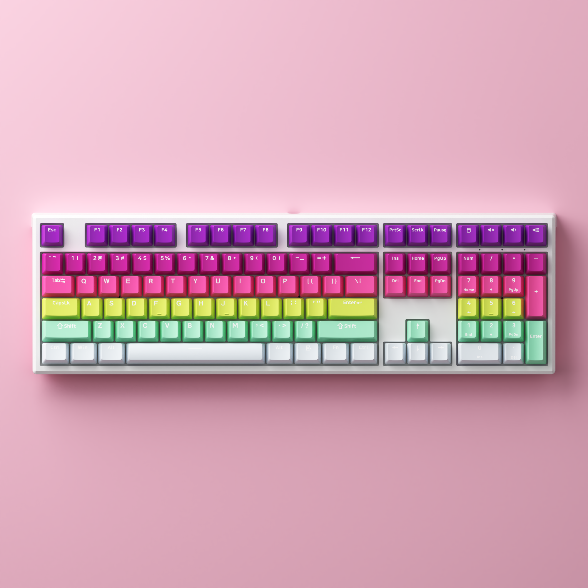 Rainbow Gradient Keycap Set (132-key)
