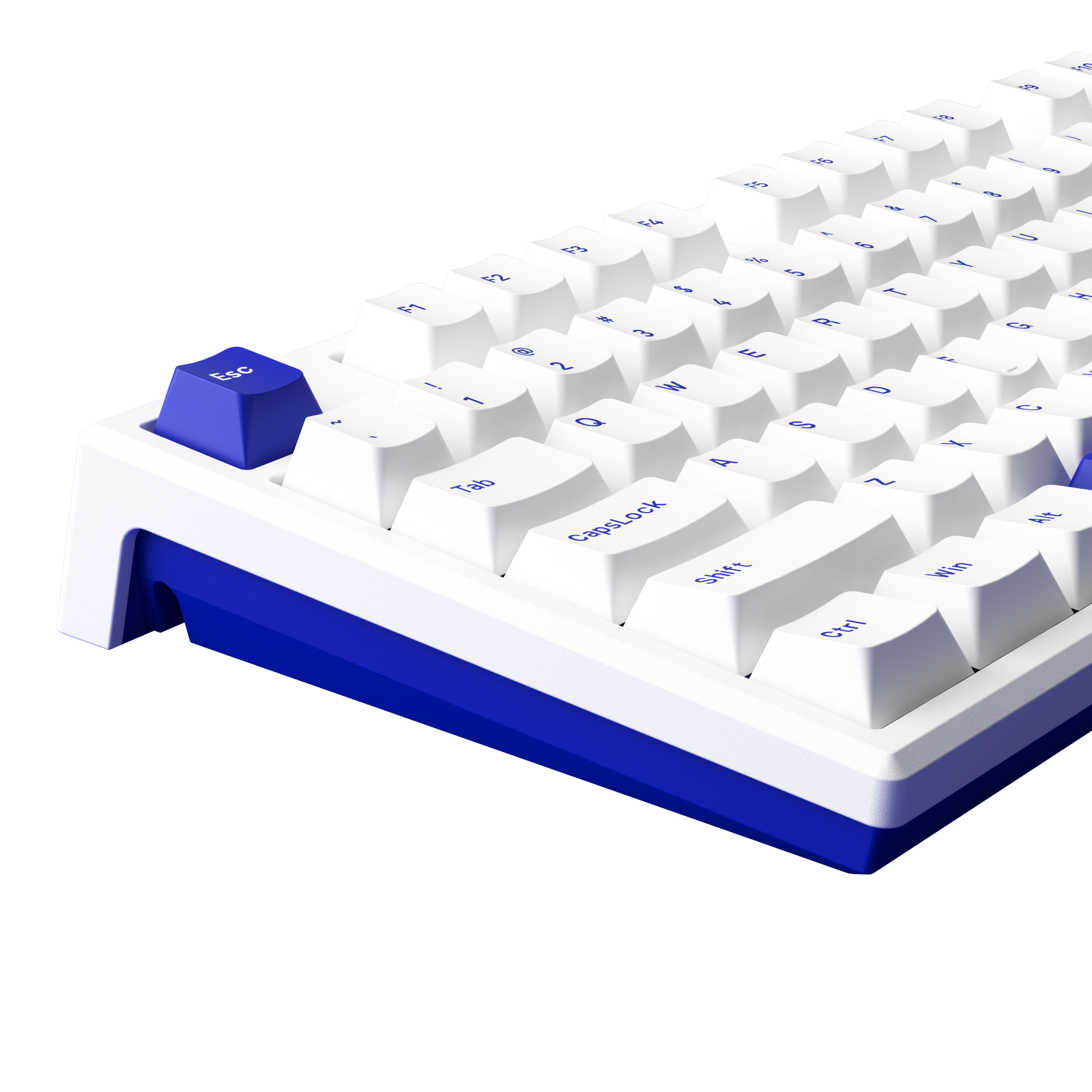 MG108B Blau auf Weiß