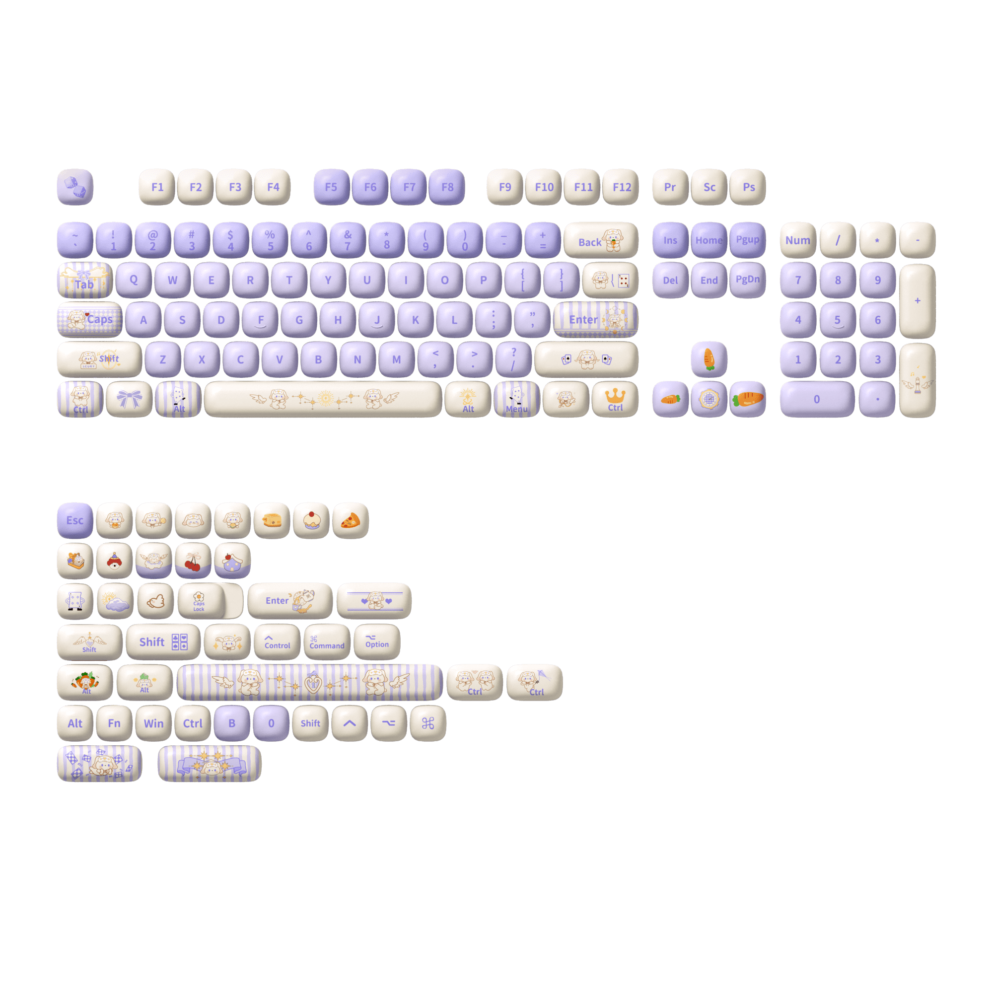 AKKO Magic Lop Bunny PBT 138-Toetsen Keycap Set AKKO Magic Lop Bunny PBT 138-Toetsen Keycap Set
