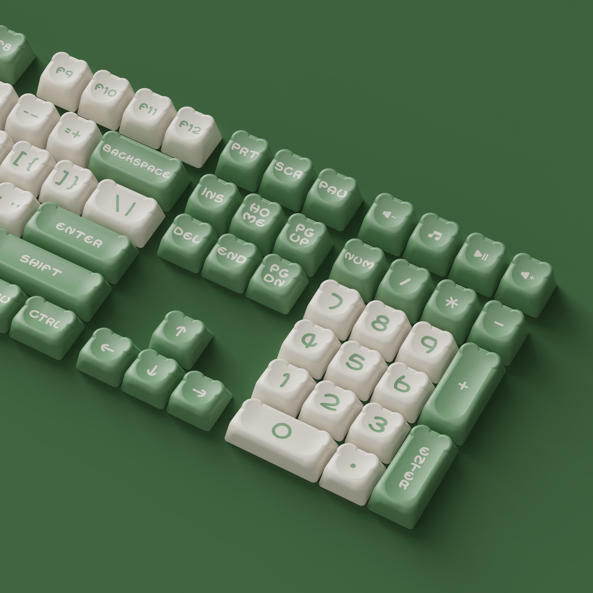 Matcha Bear Keycap Set (122-Key)