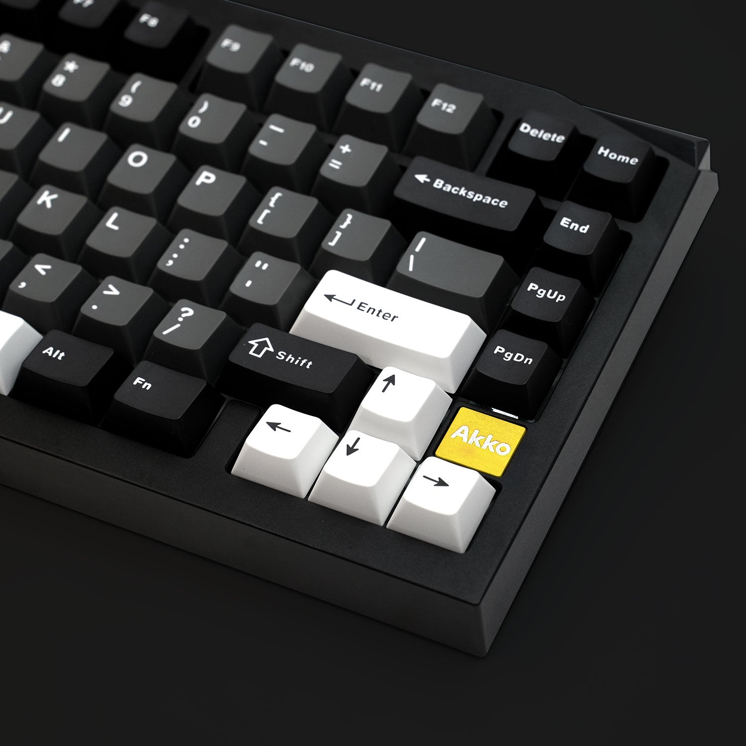 Akko Mineral 01 Black Silver Keyboard Nameplate Details