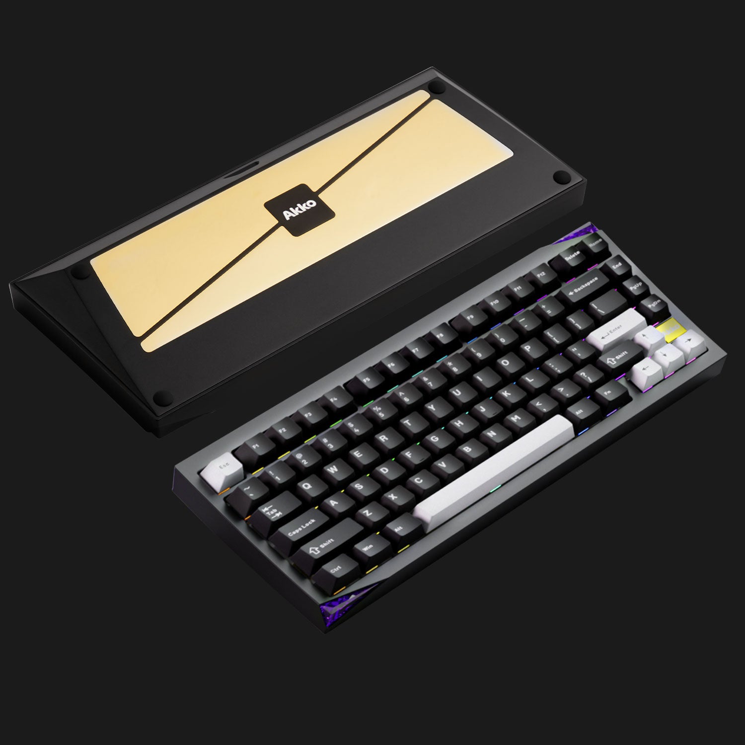 Akko Mineral 01 Black Silver Keyboard Back Weight Details
