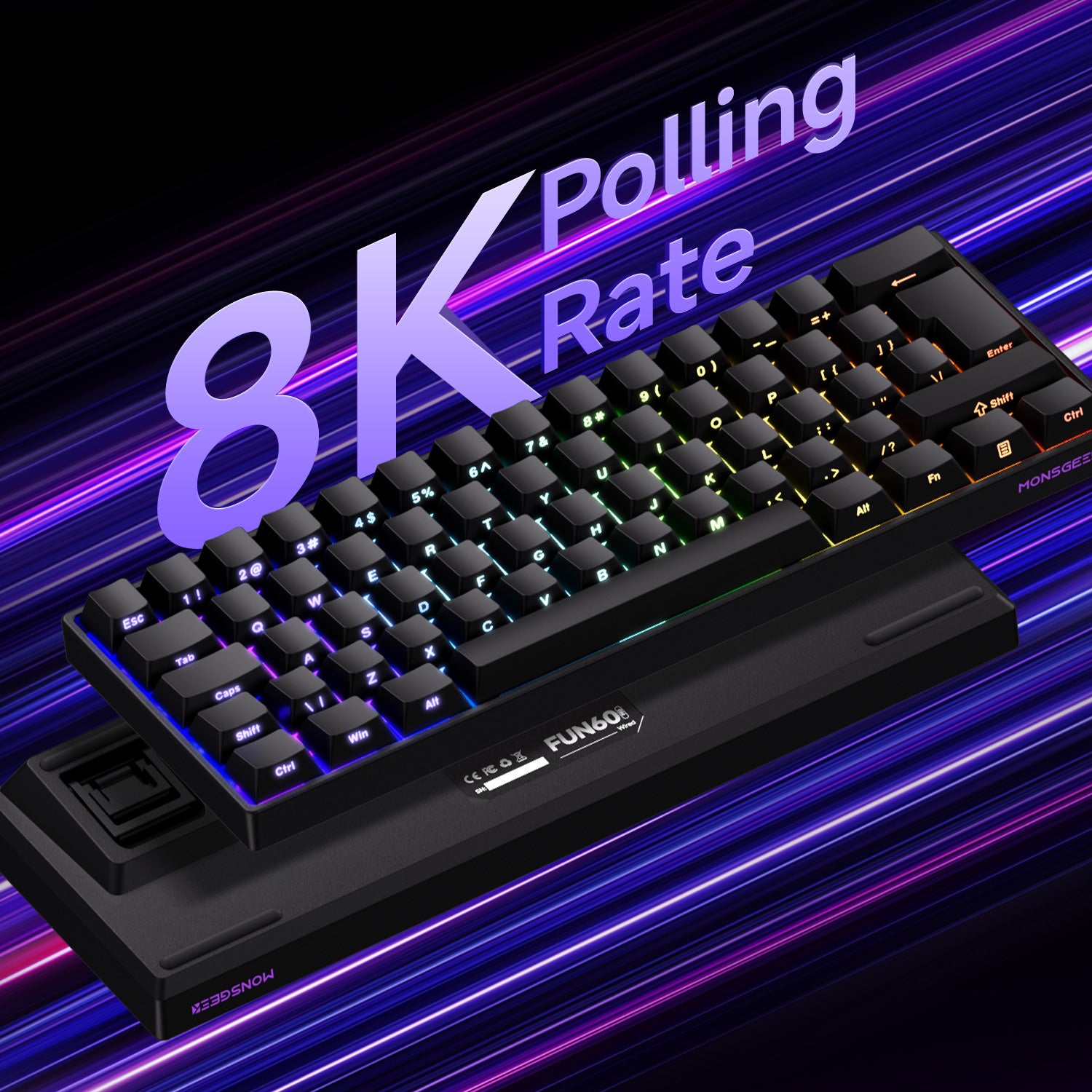 Monsgeek FUN60 Pro ISO HE Magnetic Keyboard 8K Polling Rate