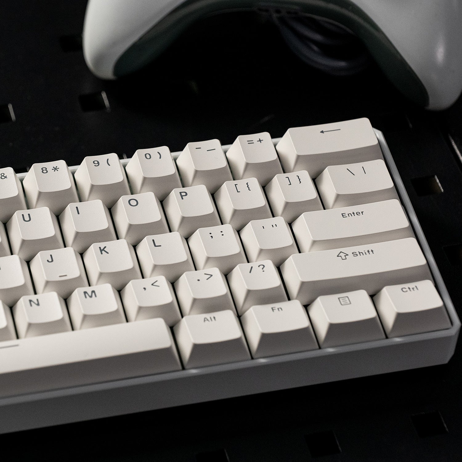 White FUN60 Ultra TMR/HE Magentic Keyboard