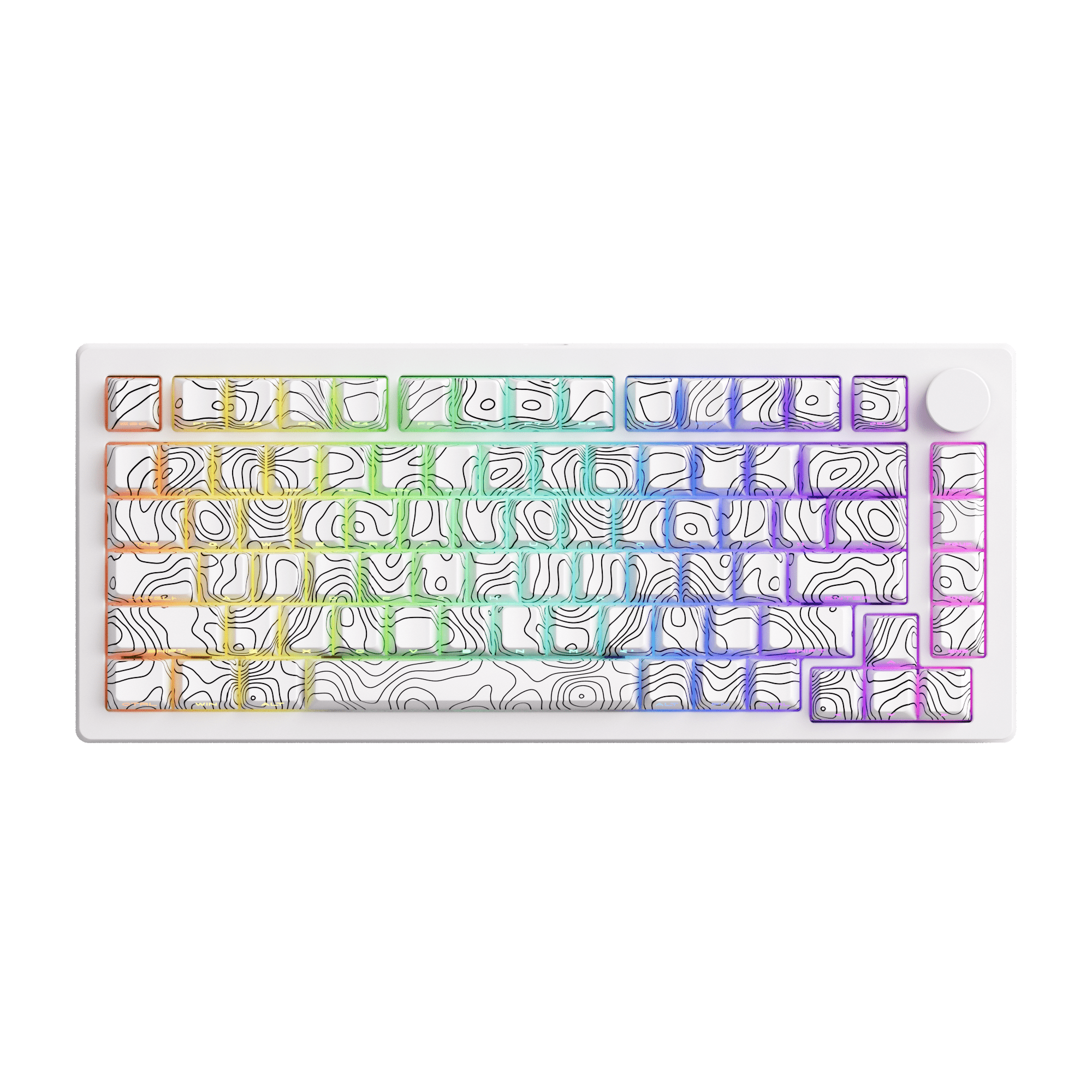 White MonsGeek M1 V5 SP Mechanical Keyboard With RGB