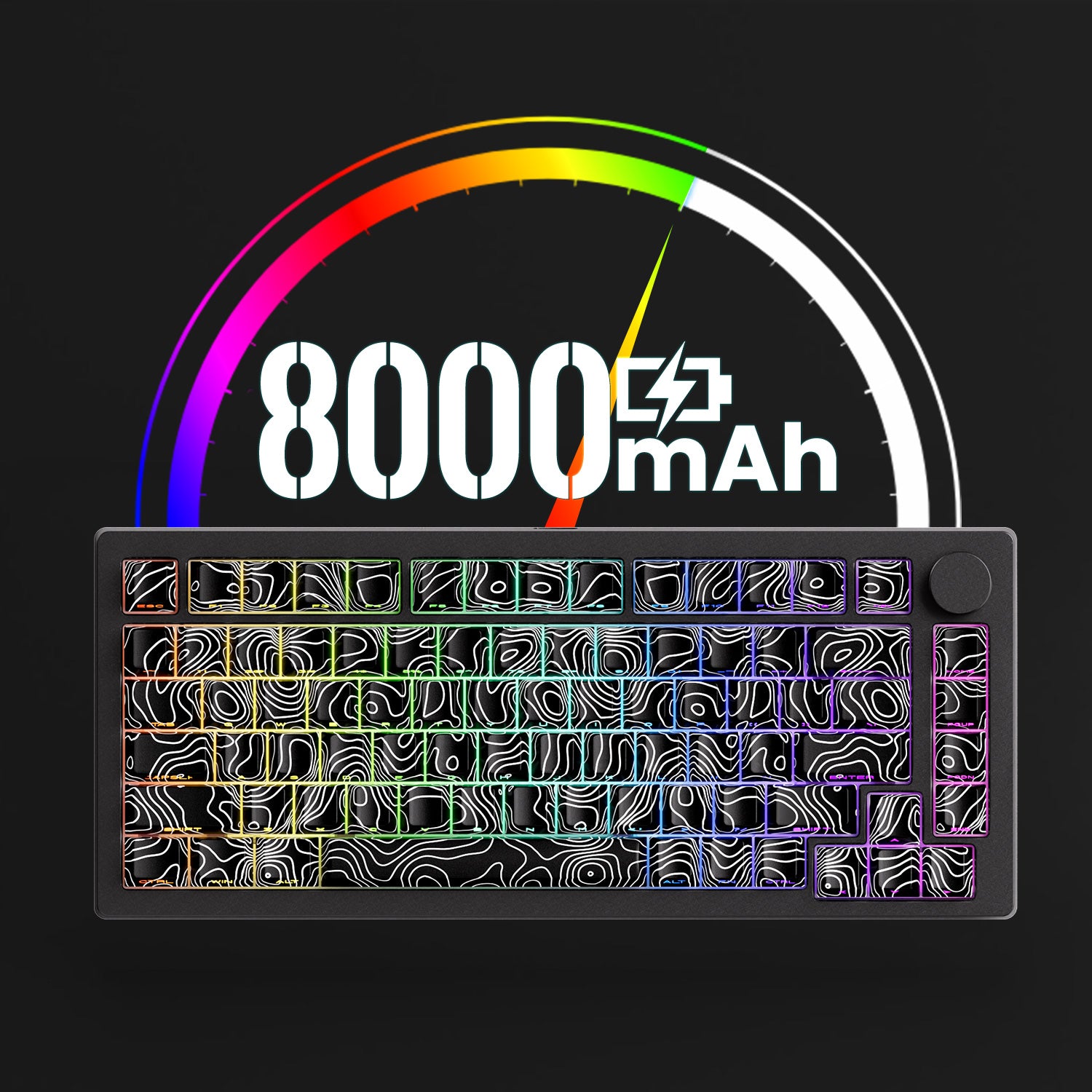 Black MonsGeek M1 V5 SP Mechanical Keyboard 8000mAh Battery