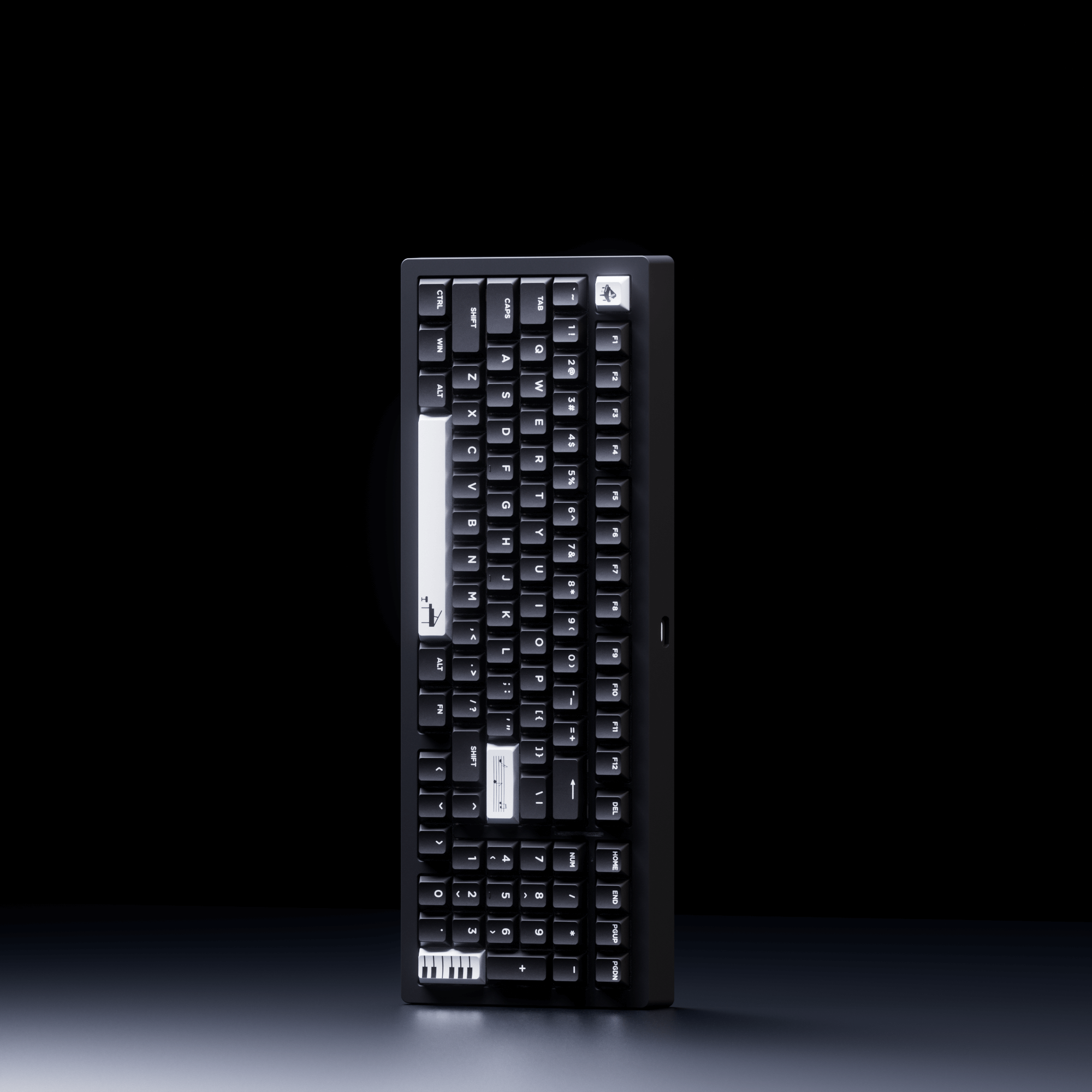MonsGeek M1 V5 VIA Custom Mechanical Keyboard Standing Side Details