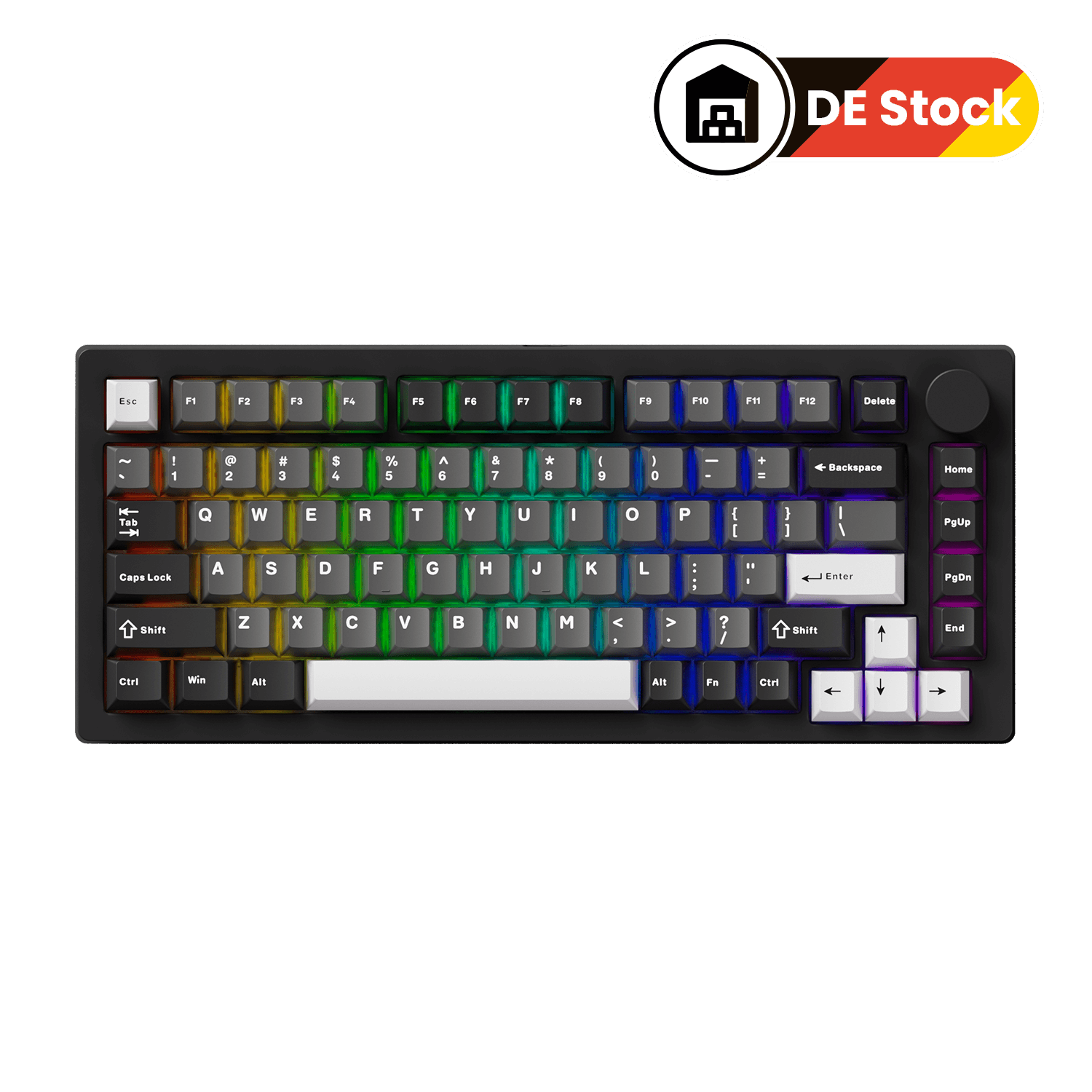 MonsGeek M1 V5- Black on White- Black & Silver