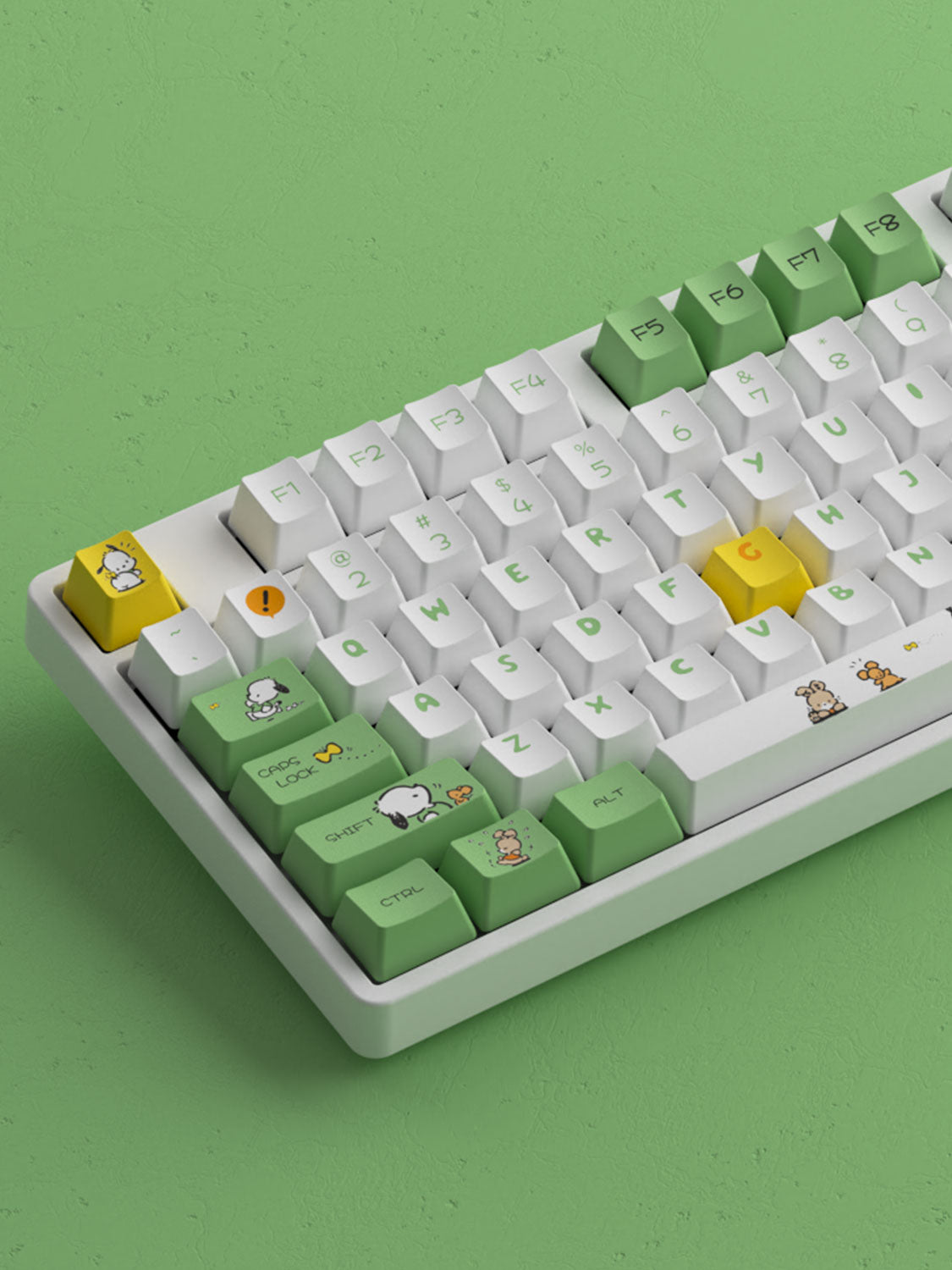 Pochacco Green 5108B Plus Keyboard pbt keycaps