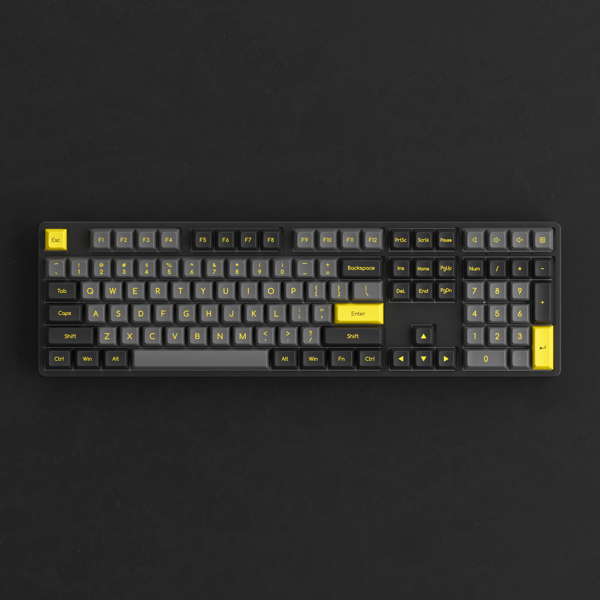 Black & Gold ABS SAL Keycap Set (195-Key)