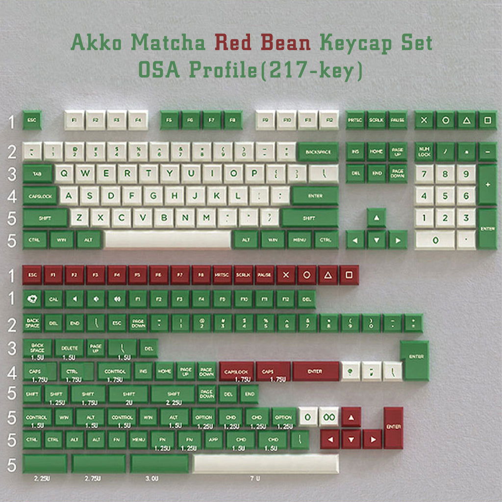 Matcha Red Bean Keycap Set