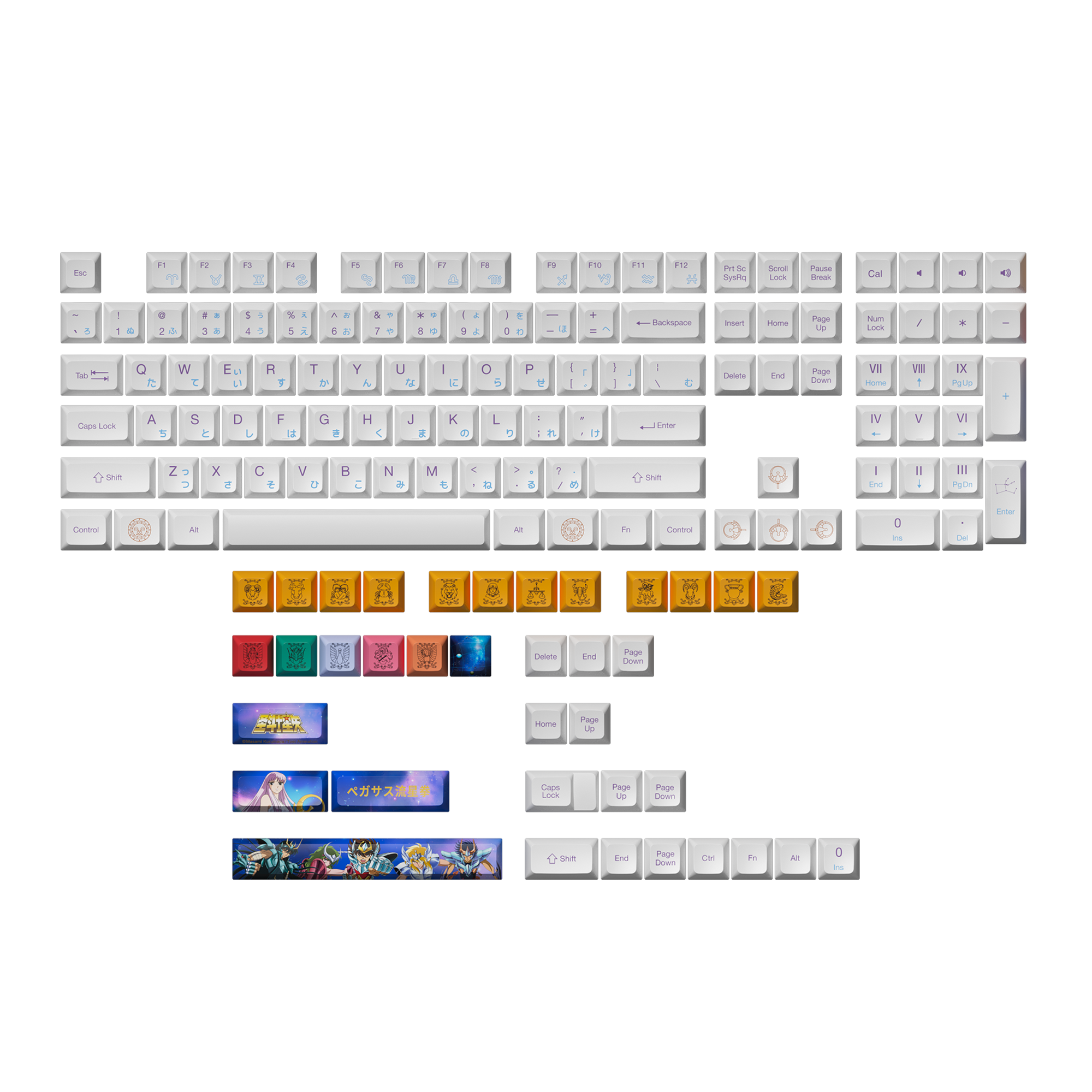 Saint Seiya Keycap Set (145-key)