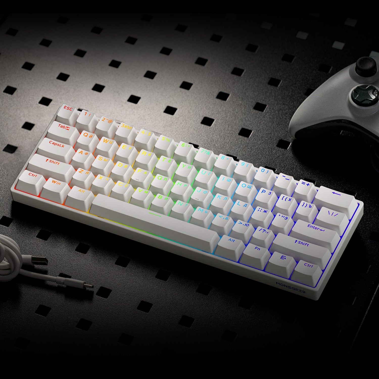Akko Shine-Through White Keycap Set (61-key) | AKKO EU