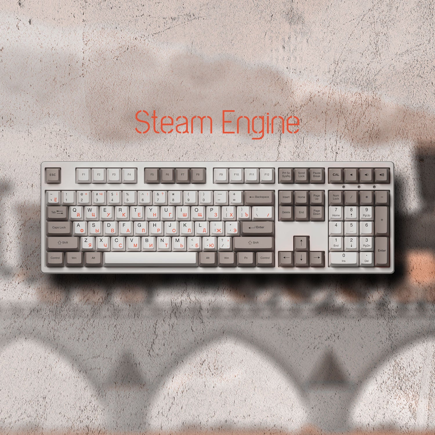 Akko Steam Engine Cyrillic Keycap Set (108-key) Install on the Keyboard