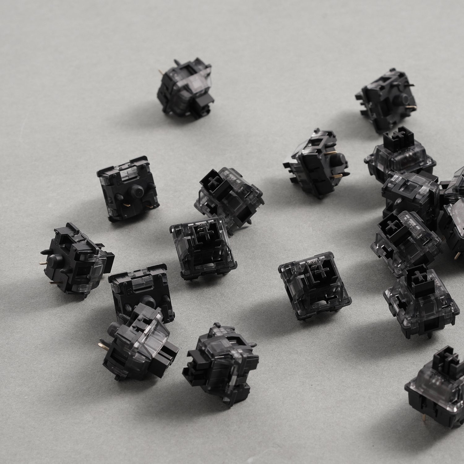 a collection of akko v3 cream black pro switches