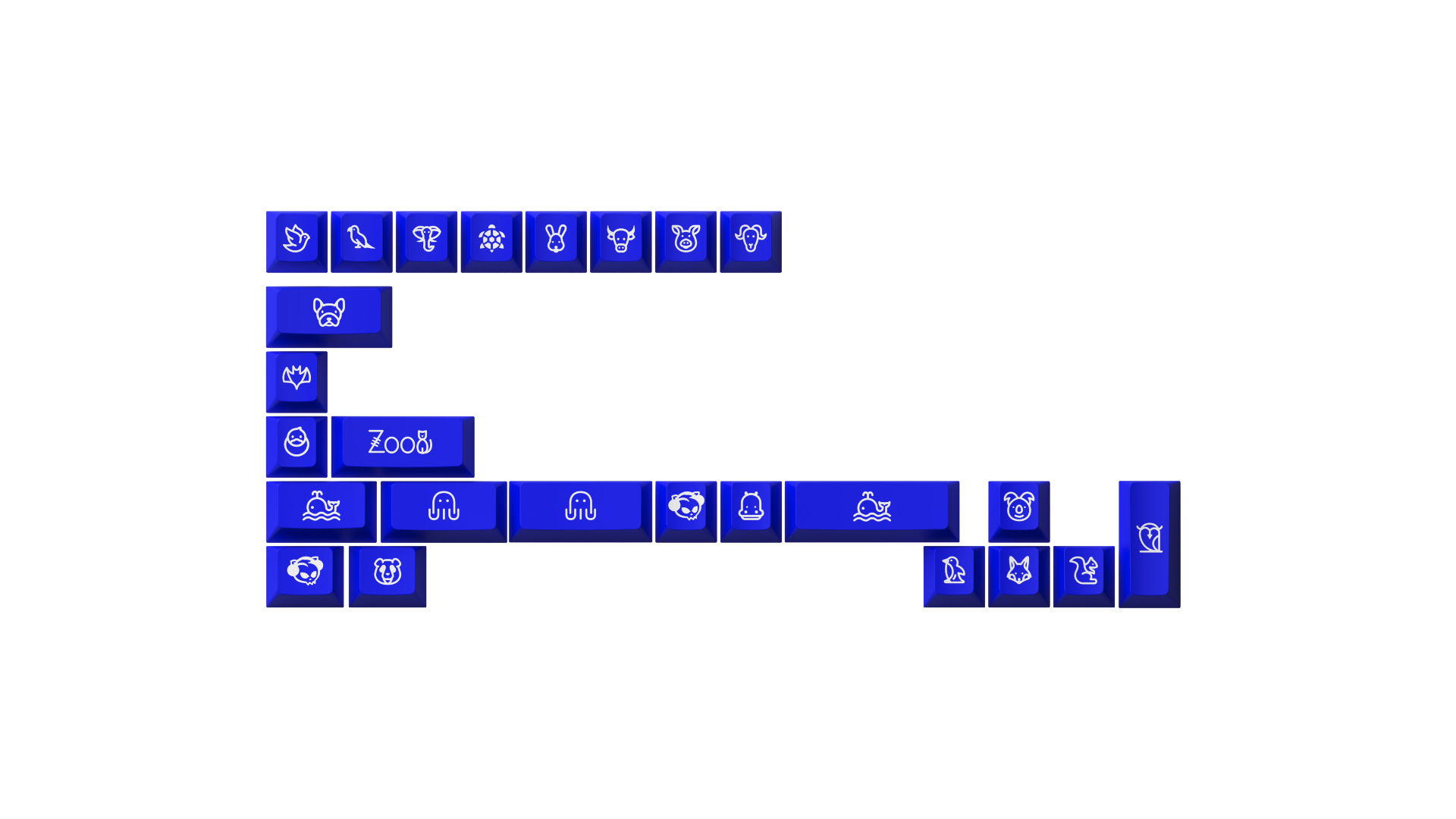 MOD 007 PC Blue on White ISO DE/Nordic