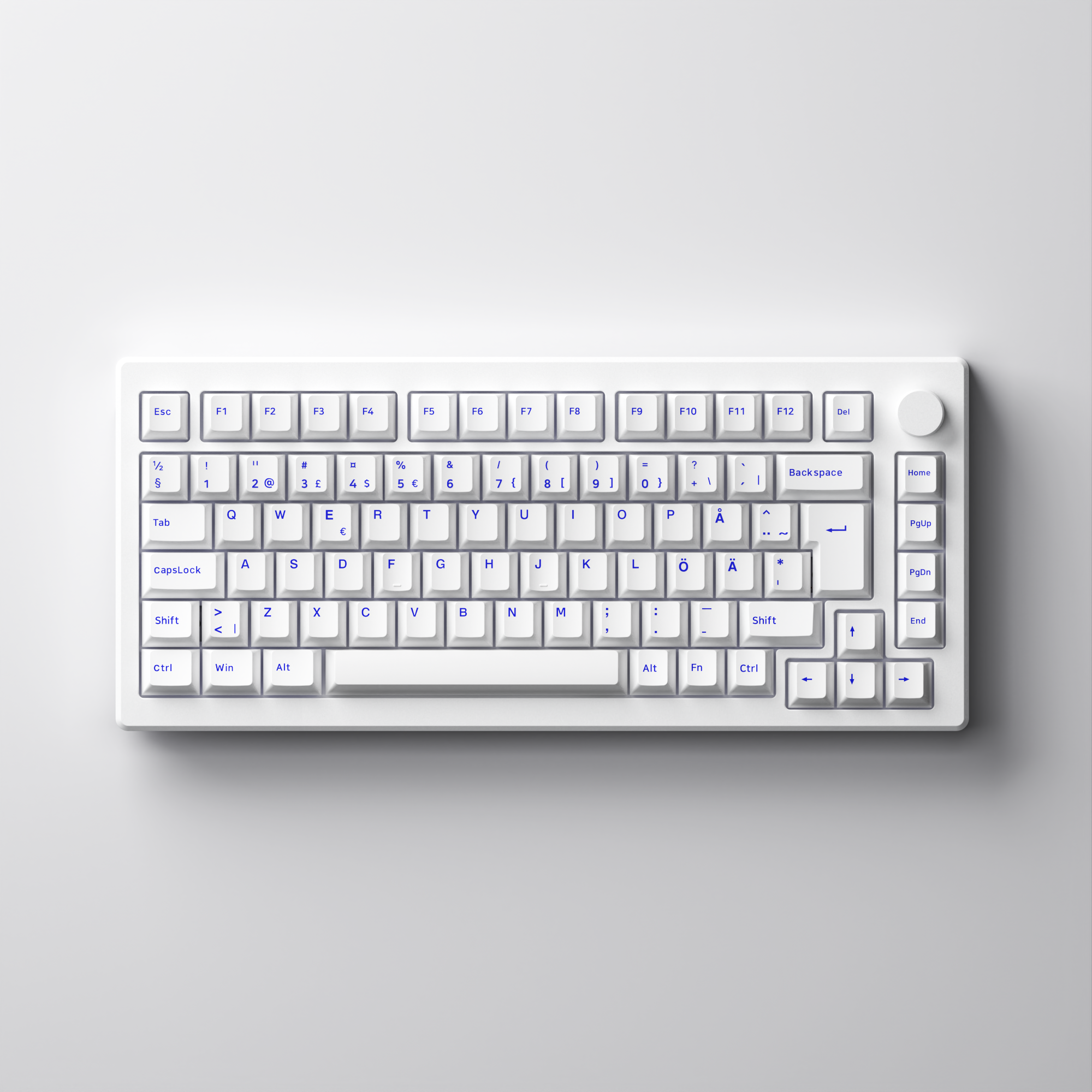 Teclado Gamer Akko Mod 007 Pc Blue On White Switch Piano - Pro