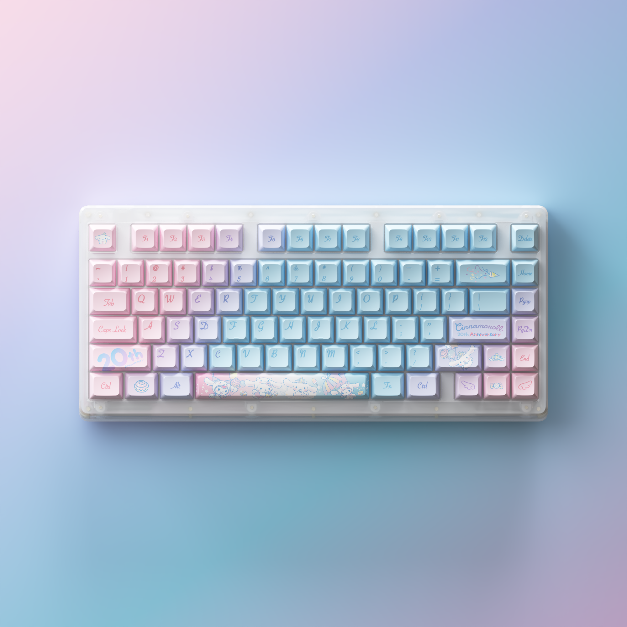 Cinnamoroll 20th Anniversary Rainbow Keycap Set