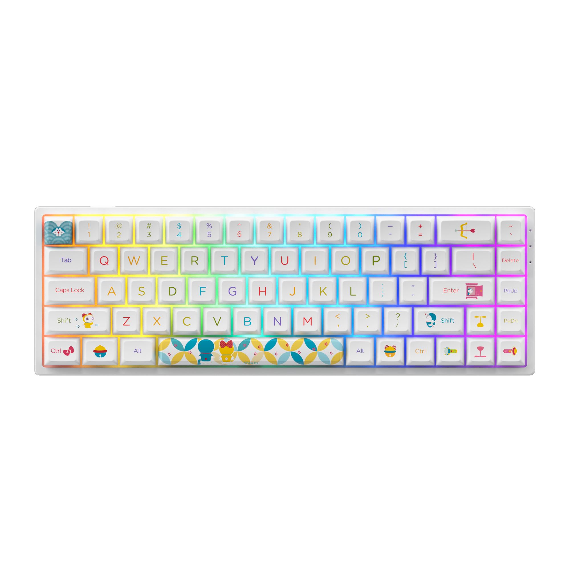 Tastiera Meccanica Anime Doraemon – DIY Hot Swap Cablata 87/104 Tasti Luce Bianca