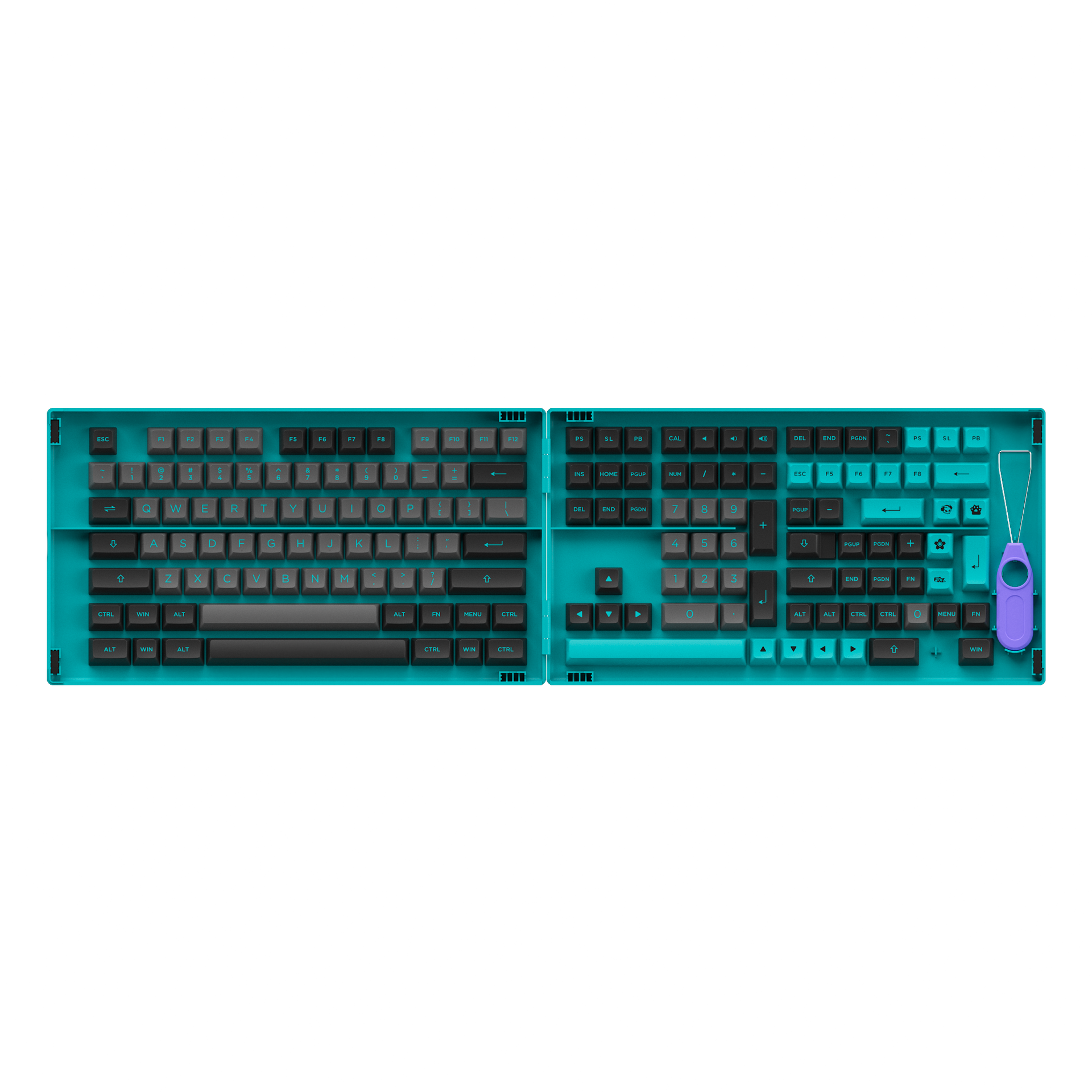 Akko Black & Cyan キーキャップ ASA-_-1.png?v=1692992319&width
