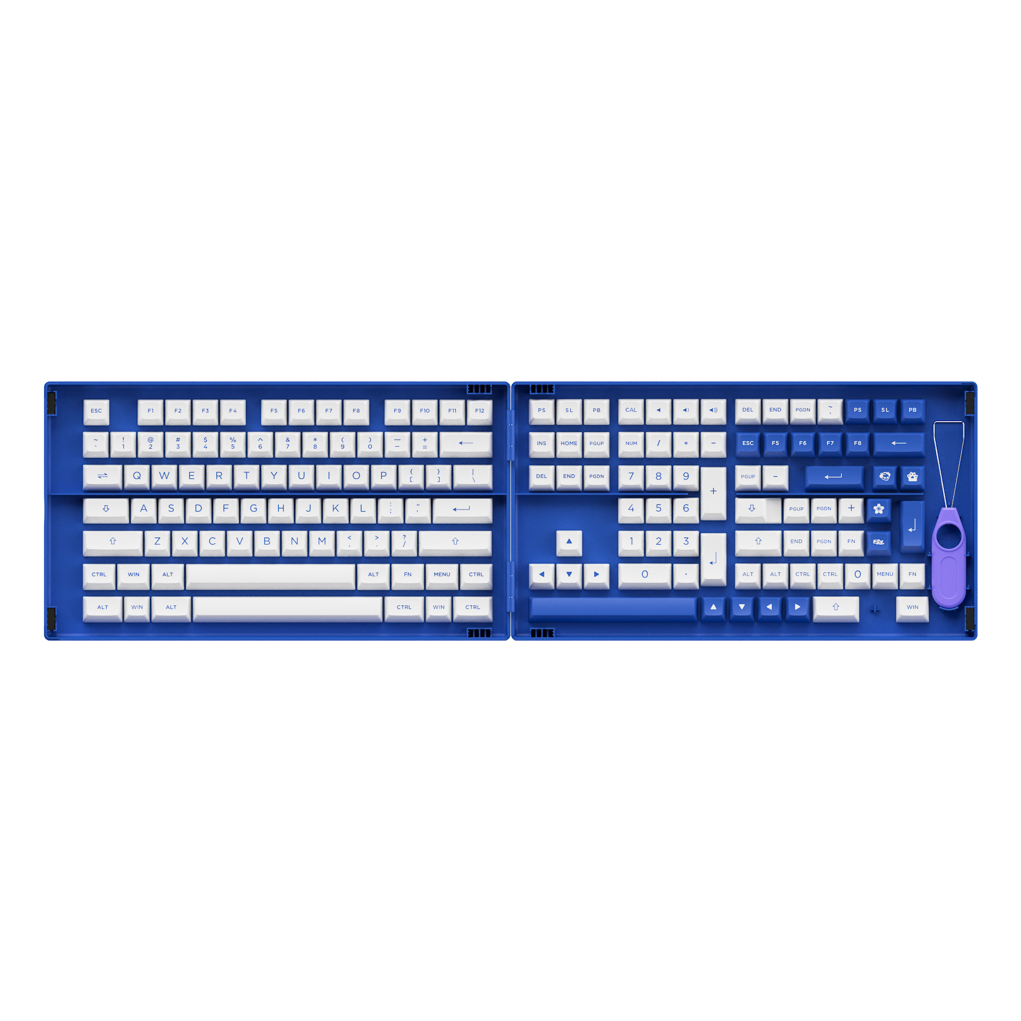 Blue on White Keycap Set (197-Key)