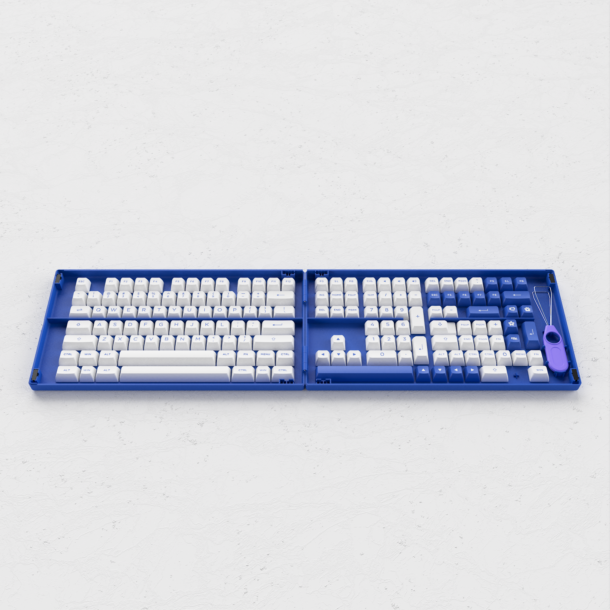 Blue on White Keycap Set (197-Key)