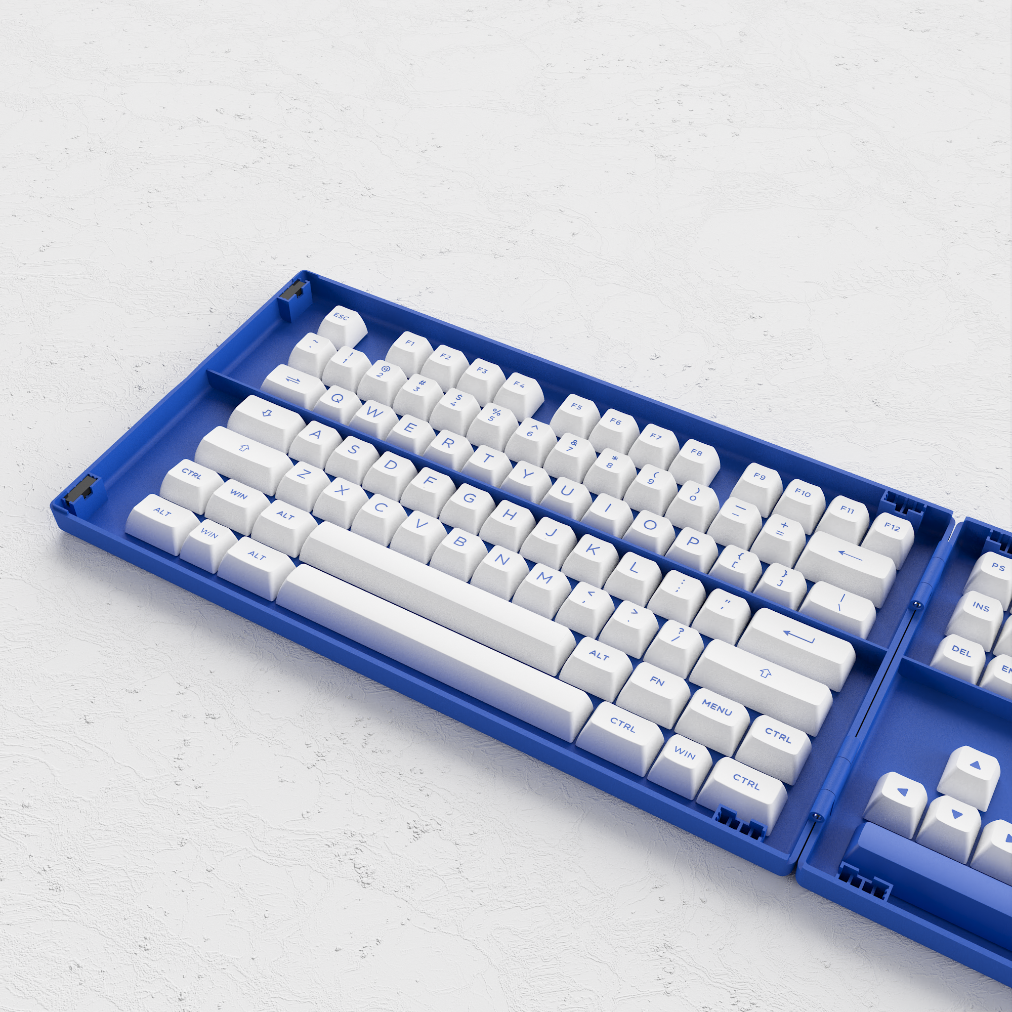 Blue on White Keycap Set (197-Key)